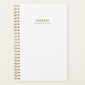Clean White & Gold Script 2024 Persoonlijk wekelij Planner (Voorkant)