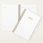 Clean White & Gold Script 2024 Persoonlijk wekelij Planner (Display)