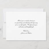 Clean White Gold Script Elegant Hartelijk dank! Bedankkaart (Achterkant)