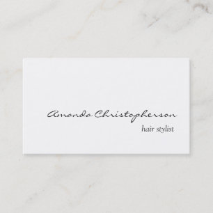 Clean White Hair Stylist Script Visitekaartje