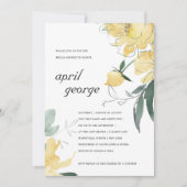 CLEAN YELLOW GROENE VRIJGEZELLENFEEST INVITE BEDANKKAART (Voorkant)