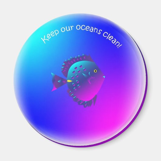 Cleanbubble-purpletang vis magneet (Voorkant)