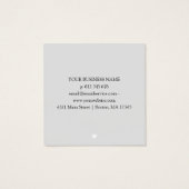 Cleaned With Love Grey Heart Thank You Business Vierkante Visitekaartjes (Achterkant)