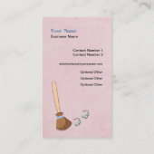 Cleaner Cleaner Service Business Profile Card Visitekaartje (Achterkant)