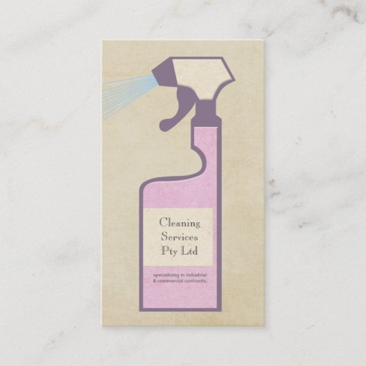 Cleaner Cleaner Service Business Profile Card Visitekaartje (Voorkant)