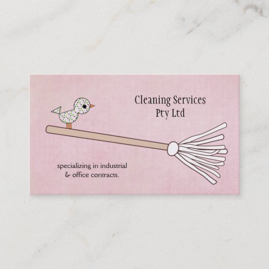 Cleaner Cleaner Service Business Profile Card Visitekaartje (Voorkant)
