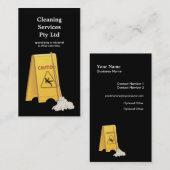 Cleaner Cleaner Service Business Profile Card Visitekaartje (Voorkant / Achterkant)