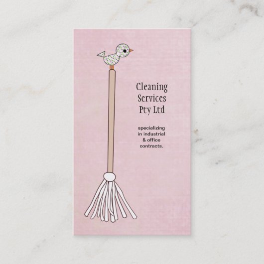 Cleaner Cleaner Service Business Profile Card Visitekaartje (Voorkant)