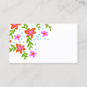 Cleaner Cleaner Service in Floral House Visitekaartje (Achterkant)