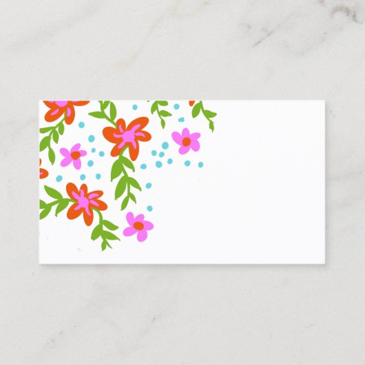 Cleaner Cleaner Service in Floral House Visitekaartje (Achterkant)