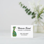 Cleaner Cleaner Service in Floral House Visitekaartje (Staand voorkant)