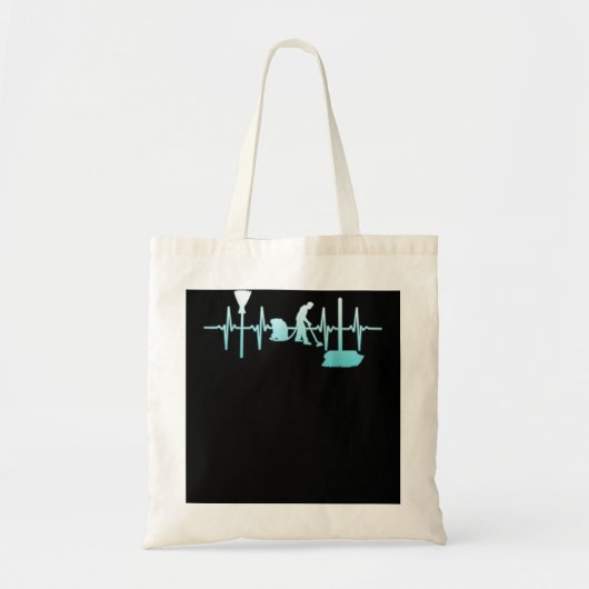 Cleaner Heartbeat Housekeeper Cleanin Tote Bag (Voorkant)