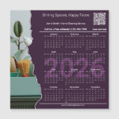 Cleaner Motto CTA QR-code 2026 Calendar Magnet (Voorkant)