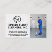 Cleaner Service | Mannen reinigingsvloeren Visitekaartje (Voorkant)