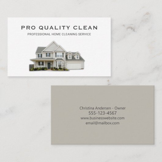Cleaner Service voor professioneel gebruik Visitekaartje (Voorkant / Achterkant)