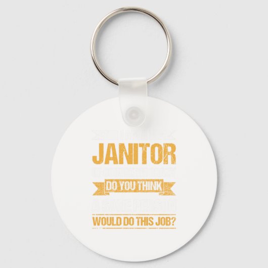 Cleaners Janitor Job Janitors Cleaning Service GIF Sleutelhanger (Voorkant)
