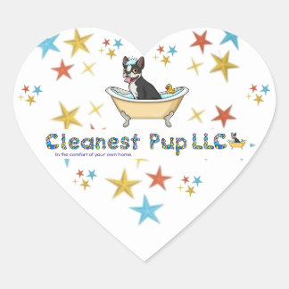 Cleanest Pup LLC Hart Sticker