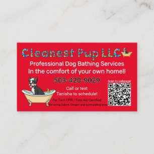 Cleanest Pup LLC Visitekaartje