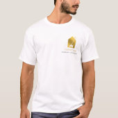 Cleaning Cleaner Service Gold Logo QR Code White T-shirt (Voorkant)