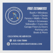 Cleaning Company | Custom Logo Cleaning Service Raamsticker (Vel)
