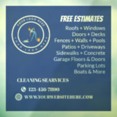 Cleaning Company | Custom Logo Cleaning Service Raamsticker (Vel 3)