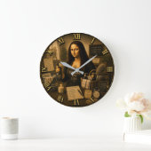 Cleaning Day Funny Mona Lisa Laundry Room Grote Klok (Huis)