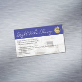 Cleaning Duster Home Logo | Tidy Living Room Magnetisch Visitekaartje (Voorbeeld)