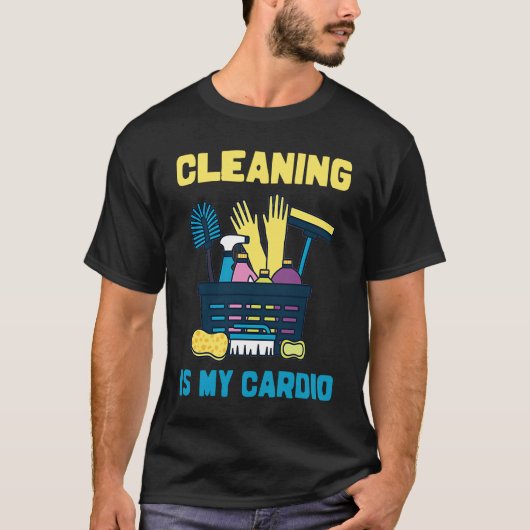 Cleaning Lady Cardio, Housekeepers Maid Graphic T-shirt (Voorkant)