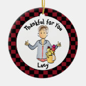 Cleaning Lady Holiday Dank je cadeau Keramisch Ornament (Voorkant)