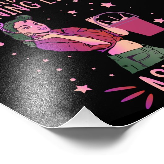 Cleaning Lady Housekeeper Housekeeping Cleaner Gra Foto Afdruk (Hoek)