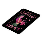 Cleaning Lady Housekeeper Housekeeping Cleaner Gra Magneet (Linkerzijde)