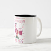 Cleaning Lady Housekeeper Housekeeping Cleaner Gra Tweekleurige Koffiemok (Voorkant rechts)