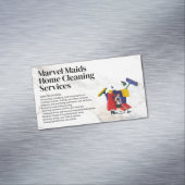 Cleaning Lady Mopping | Bucket Cleaning Equipment Magnetisch Visitekaartje (Voorbeeld)