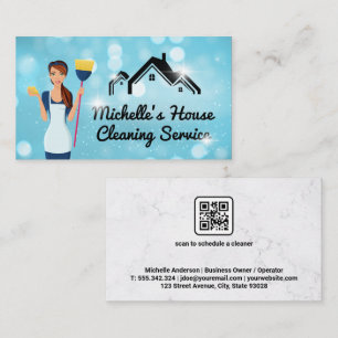 Cleaning Lady   Sparkly Home   QR-code van toepass Visitekaartje