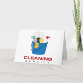 Cleaning Service Bucket Kaart (Voorkant)