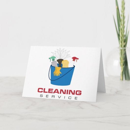 Cleaning Service Bucket Kaart (Voorkant)