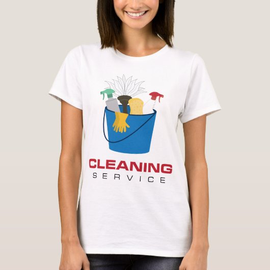 Cleaning Service Bucket T-shirt (Voorkant)