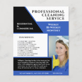 Cleaning Service Business Modern Blue Flyer (Voorkant)