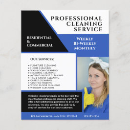 Cleaning Service Business Modern Blue Flyer