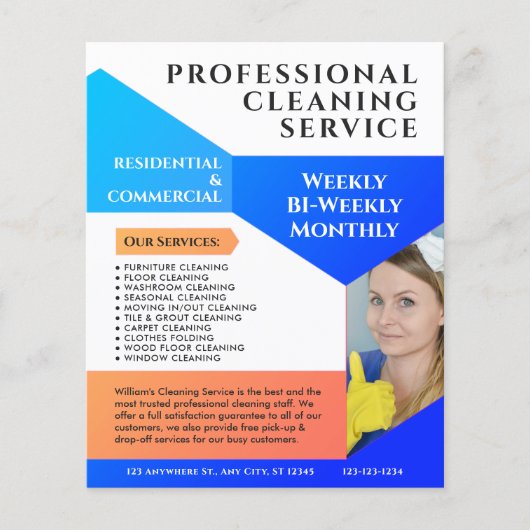 Cleaning Service Business Modern Custom Flyer (Voorkant)