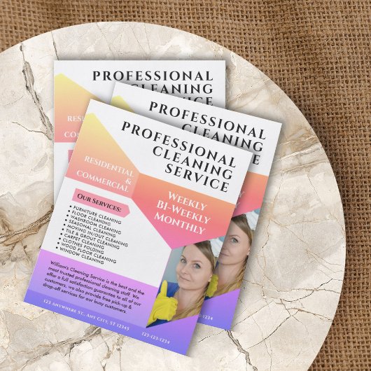 Cleaning Service Business Modern Custom Flyer