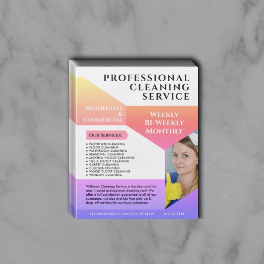 Cleaning Service Business Modern Custom Flyer