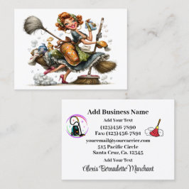 Cleaning Service Housekeeping Business Card Visitekaartje
