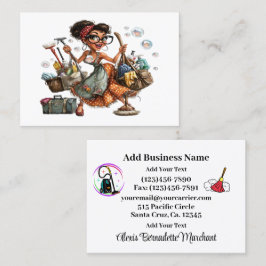 Cleaning Service Housekeeping  Business Card Visitekaartje