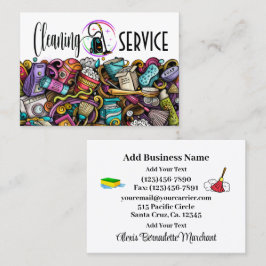 Cleaning Service Housekeeping  Business Card Visitekaartje