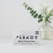 Cleaning Service Icons | qr code Visitekaartje (Staand voorkant)