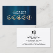 Cleaning Service  Icons Visitekaartje (Voorkant / Achterkant)