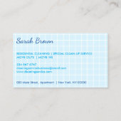 Cleaning Service Janitorial Lady Blonde Visitekaartje (Achterkant)