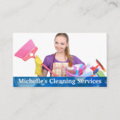 Cleaning Service Lady | Zeepbellen Visitekaartje (Voorkant)