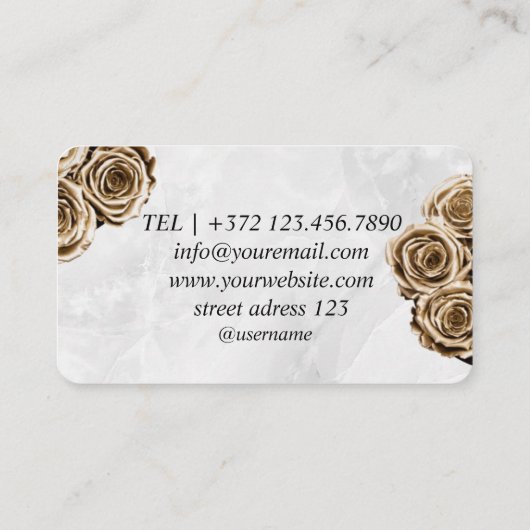 Cleaning Service Maid House Keeping Gold Glitter Visitekaartje (Achterkant)